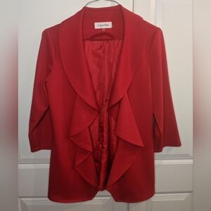 Calvin Klein Women's Dress Jacket, 10, Red
